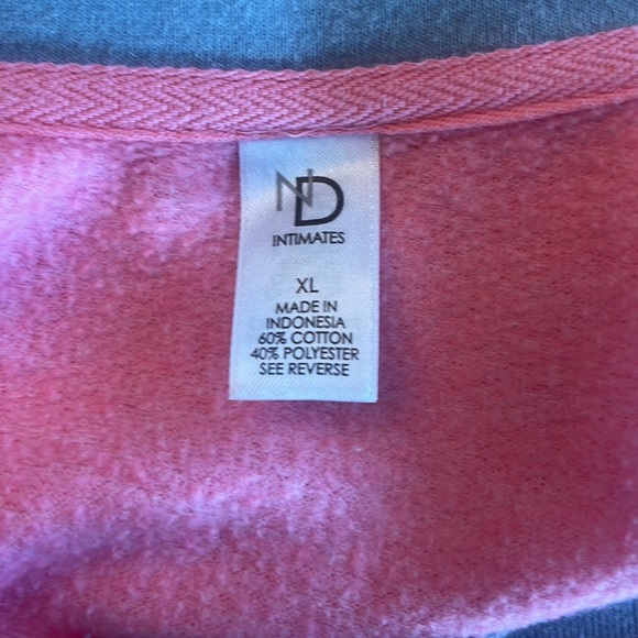 New Directions pajama set, pink sweatshirt grey pants. Women’s XL. Gently used. - Picture 5 of 5